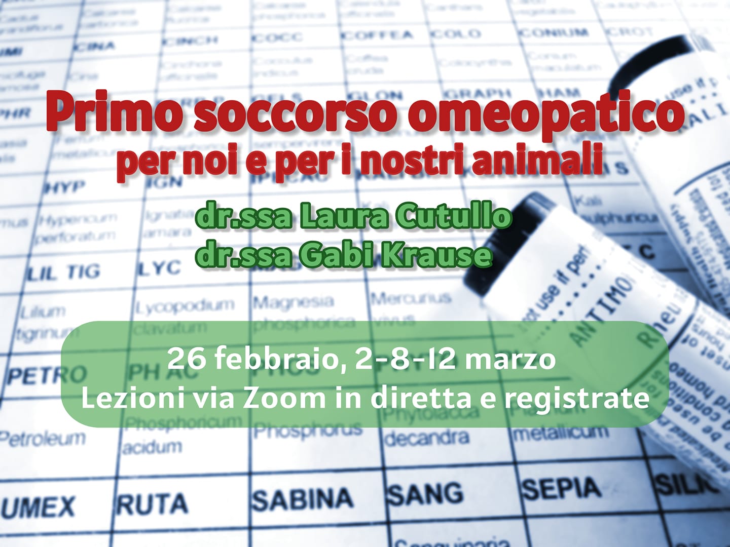 omeopatia di primo soccorso per persone e animali